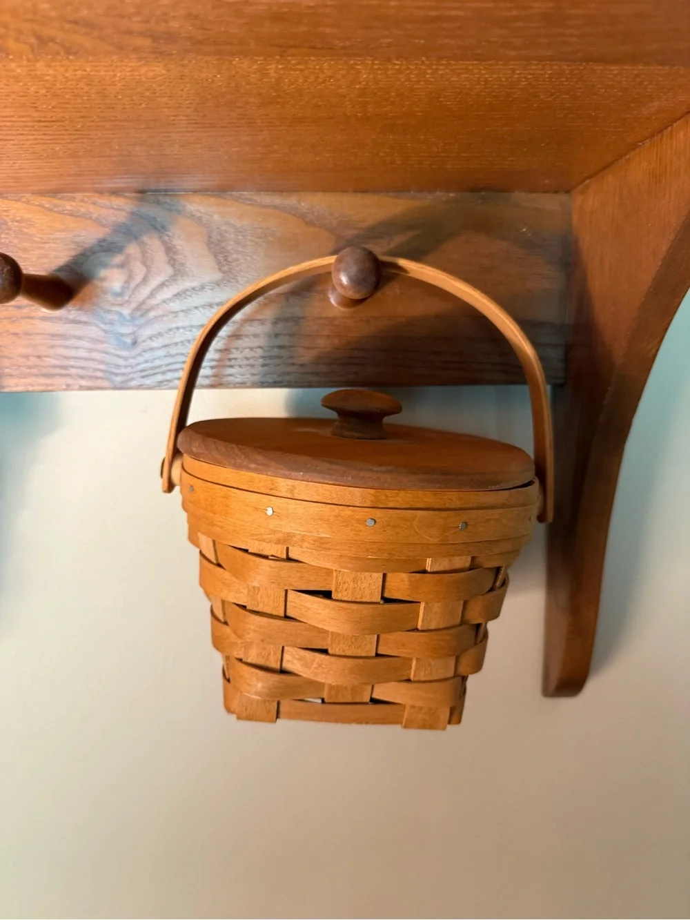 Gerald E Henn Workshops Woven Basket with Woodcrafts Lid 2007 Handcrafted Ohio